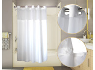 71x74 Champagne, PreHooked Duet Shower Curtains